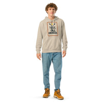 Test Tag Energize Organic Hoodie | Blue-Collar Edition - Sustainable Organic Design | Primary Mockup Front View