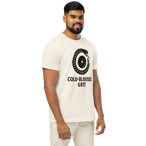 Cold-Blooded Grit Organic Cotton T-Shirt | Rattlesnake Western Graphic - Sustainable Organic Design | Detailed Alternative View