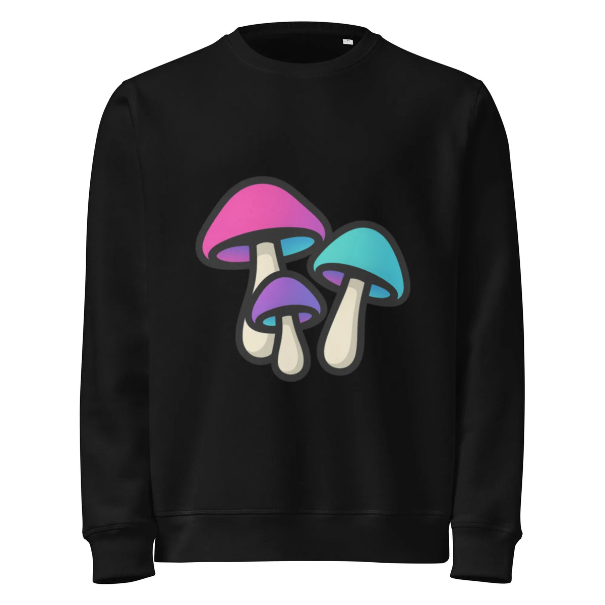 Organic Cotton Mushroom Trio Sweatshirt – GOTS & Vegan Certified - Sustainable Organic Design | Detailed Alternative View