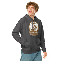 Dirt Boss Organic Hoodie – Blue-Collar Pride - Sustainable Organic Design | Primary Mockup Front View