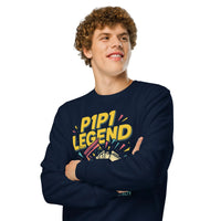 P1P1 Legend Organic Gamer Sweatshirt - Sustainable Organic Design | Detailed Alternative View
