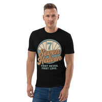 Seven & Heaven Organic Cotton T-Shirt | Verified Sustainable Streetwear - Sustainable Organic Design | Primary Mockup Front View