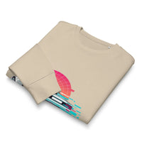 Synthwave 80s Car Organic Sweatshirt | Premium GOTS Cotton | Retro Outrun - Sustainable Organic Design | Detailed Alternative View