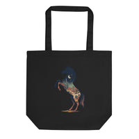Midnight Mustang Organic Tote | Architected for Style & Sustainability - Sustainable Organic Design | Detailed Alternative View