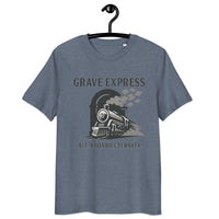 Grave Express Organic Cotton Tee - Sustainable Streetwear - Sustainable Organic Design | Detailed Alternative View