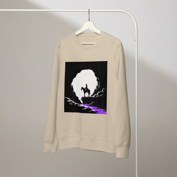 Lone Rider Organic Sweatshirt | Cowboy Renaissance Collection - Sustainable Organic Design | Primary Mockup Front View