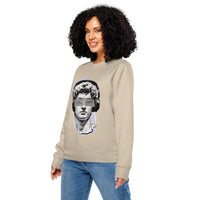 Lo-Fi David Organic Sweatshirt – 90s Art Revival Edition - Sustainable Organic Design | Primary Mockup Front View