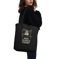 Pope Francis Theory Meme Tote | 100% GOTS Organic Cotton - Sustainable Organic Design | Detailed Alternative View