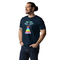 Synthwave Helicopter Organic Cotton Graphic T-Shirt - Sustainable Organic Design | Detailed Alternative View