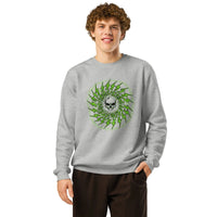 Voltage Skull Spiral Organic Sweatshirt | Sustainable Gamer Streetwear - Sustainable Organic Design | Detailed Alternative View
