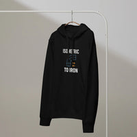 Isometric To Iron Organic Hoodie | Sustainable Tradeswear - Sustainable Organic Design | Detailed Alternative View