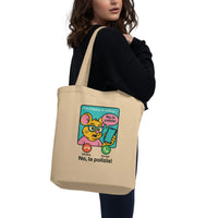 Tim Cheese "No la Polizia" Organic Cotton Tote - Sustainable Organic Design | Detailed Alternative View