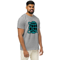 Cyberpunk Wireframe Earth Organic T-Shirt - Sustainable Organic Design | Detailed Alternative View