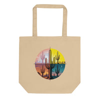 Saguaro Desert Organic Tote | Ethically Crafted, Minimalist Style - Sustainable Organic Design | Primary Flat-lay Front View