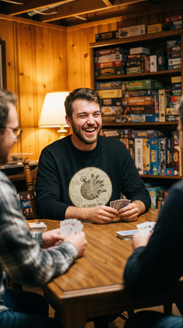 Take Another Turn Organic Cotton Gamer Sweatshirt - Multiplayer Pod (Social) in Cozy Game Den - Mana Color Aesthetic