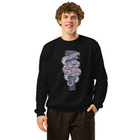 Purple Viper Organic Sweatshirt | Cowboy Renaissance - Sustainable Organic Design | Primary Mockup Front View