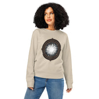 Arcane Compass Organic Gamer Sweatshirt - Sustainable Streetwear - Sustainable Organic Design | Primary Mockup Front View
