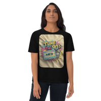 Tune into the 90s T-Shirt - Retro Cassette & Boombox Tee - Vintage Style - Design Delight Studio