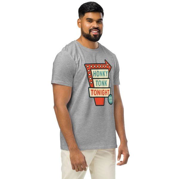 Honky Tonk Tonight – Organic Cotton Western Graphic Tee - Sustainable Organic Design | Primary Flat-lay Front View
