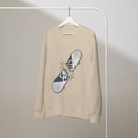 Kickflip Organic Sweatshirt – Retro Skate Energy - Sustainable Organic Design | Detailed Alternative View