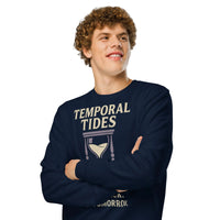 Temporal Tides Organic Gamer Sweatshirt - Sustainable Organic Design | Detailed Alternative View