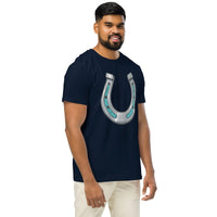 Turquoise Horseshoe Organic Cotton Tee – Cowboy Renaissance - Sustainable Organic Design | Detailed Alternative View