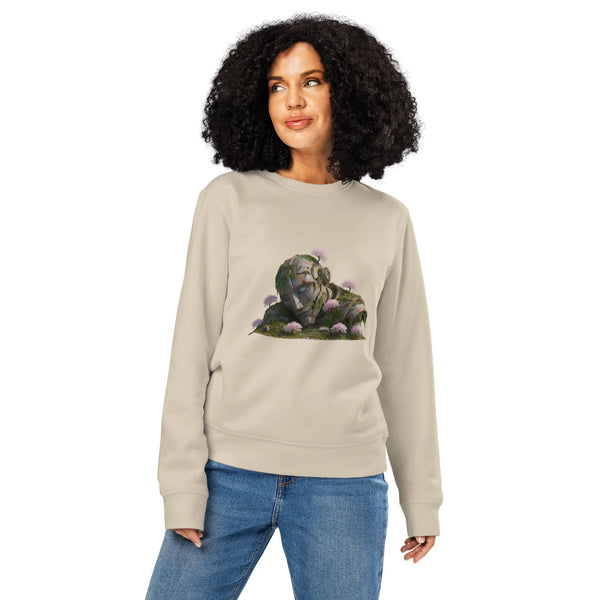 Solarpunk Mech Organic Sweatshirt | Heavyweight GOTS Cotton - Sustainable Organic Design | Primary Mockup Front View