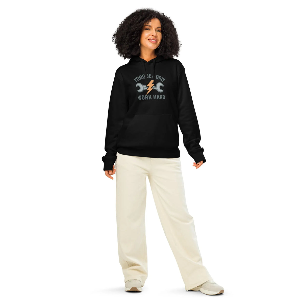 Torque & Grit™ Organic Workwear Hoodie | Blue-Collar Edition - Sustainable Organic Design | Primary Mockup Front View