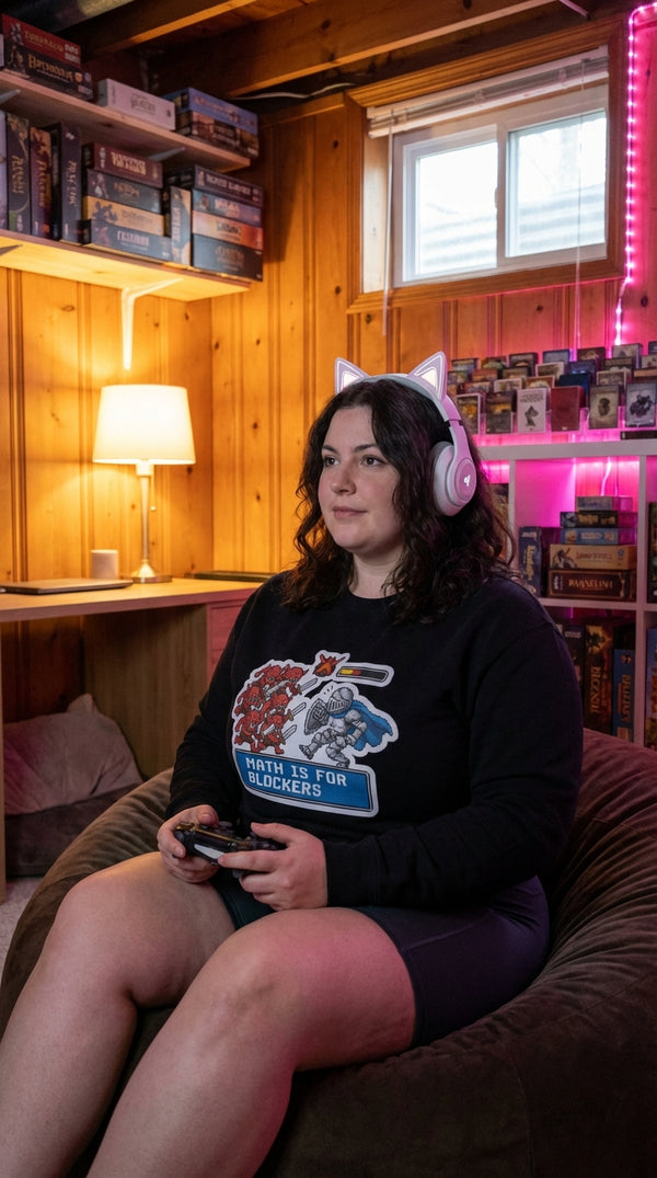 Math Is For Blockers Organic RPG Sweatshirt - Cozy Plus Gamer in Cozy Game Den - Mana Color Aesthetic