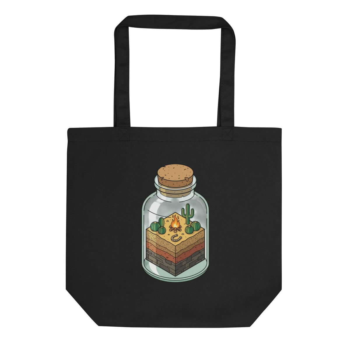 Desert Terrarium Organic Tote | Minimalist Architect-Inspired Design - Sustainable Organic Design | Primary Flat-lay Front View