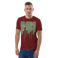 Code Drip Organic Cotton Tee | Minimalist Neo-Noir Design - Sustainable Organic Design | Detailed Alternative View