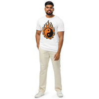 Flames of Yin-Yang | Premium Organic Cotton T-Shirt - Sustainable Organic Design | Primary Mockup Front View