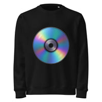 Organic Cotton Holographic CD Sweatshirt – GOTS & Vegan Certified - Sustainable Organic Design | Detailed Alternative View