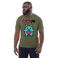 Level Up Tee | Sustainable Organic Cotton Pixel Art T-Shirt - Sustainable Organic Design | Primary Mockup Front View