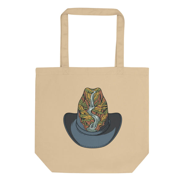 Canyon Hat Architectural Tote | Organic Cotton & Minimalist Design - Sustainable Organic Design | Detailed Alternative View
