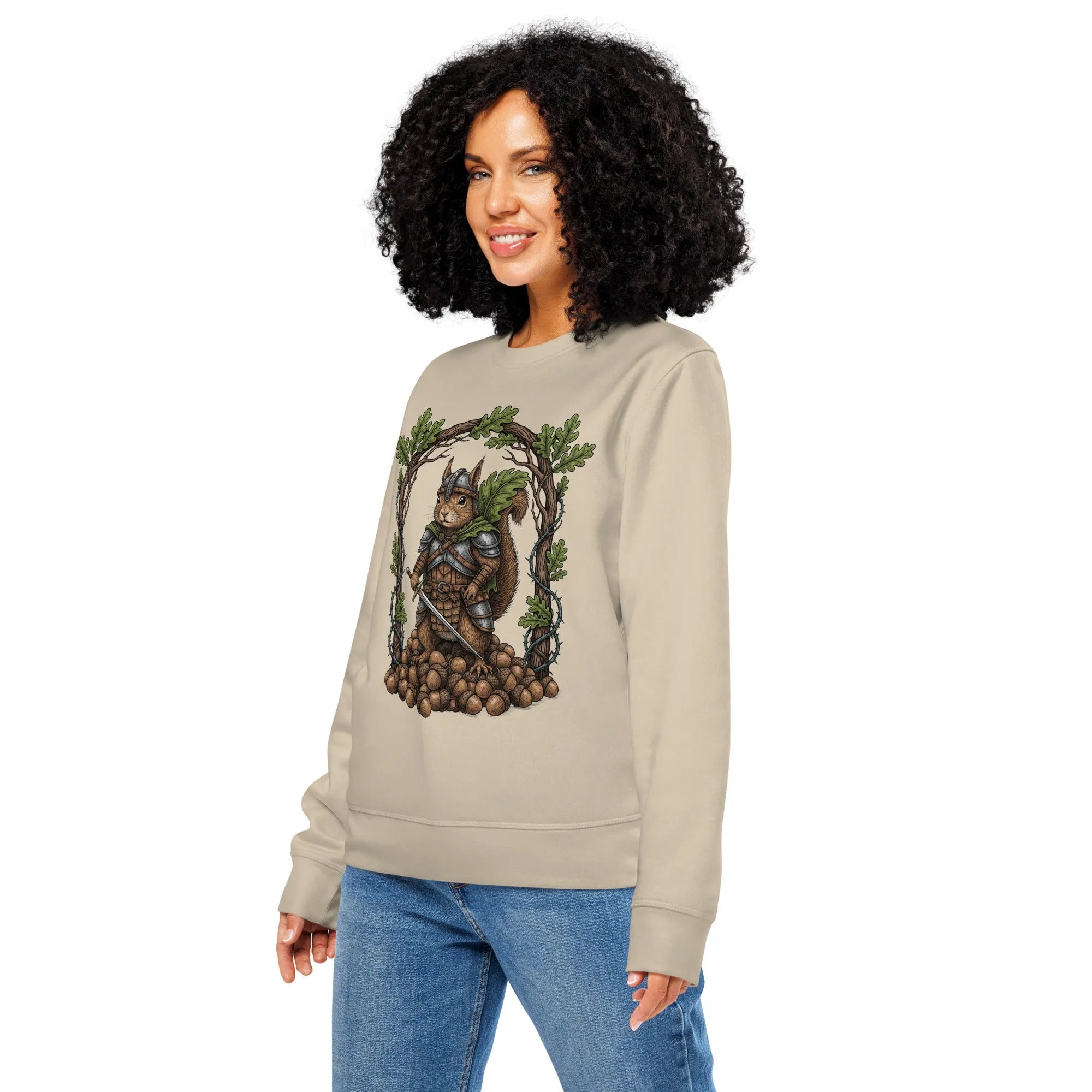 Acorn Vanguard Organic Gamer Sweatshirt | Sustainable Streetwear - Sustainable Organic Design | Primary Mockup Front View