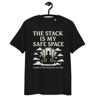 "The Stack Is My Safe Space" Organic T-Shirt - Premium TCG Gamer Apparel - Sustainable Organic Design | Detailed Alternative View