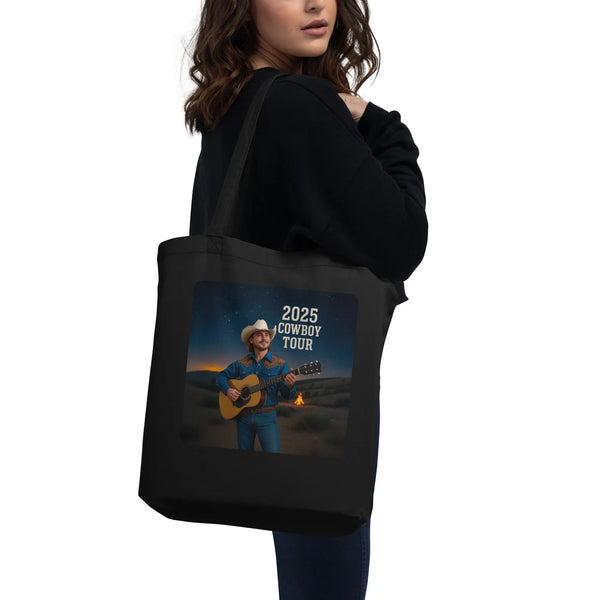 Official 2025 Cowboy Tour Tote Bag | Certified Organic Cotton & Sustainable Design - Sustainable Organic Design | Detailed Alternative View