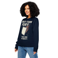 First Turn Fury Organic Gamer Sweatshirt - Sustainable Organic Design | Detailed Alternative View