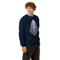 Midnight Ritual Neon Skull | Organic Sustainable Gamer Sweatshirt - Sustainable Organic Design | Detailed Alternative View