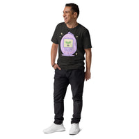 Unisex Virtual Pet Tee – Organic Cotton Retro Gamer Streetwear - Sustainable Organic Design | Detailed Alternative View