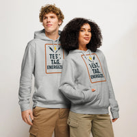 Test Tag Energize Organic Hoodie | Blue-Collar Edition - Sustainable Organic Design | Detailed Alternative View