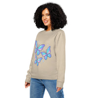 Iridescent Butterfly Sweatshirt – Soft Glow for Dreamy Souls - Sustainable Organic Design | Primary Mockup Front View