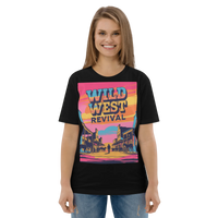 Wild West Revival T-Shirt - Retro Cowboy Graphic Organic Tee - Design Delight Studio
