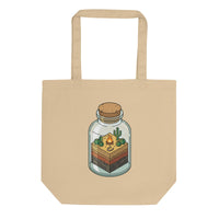 Desert Terrarium Organic Tote | Minimalist Architect-Inspired Design - Sustainable Organic Design | Detailed Alternative View