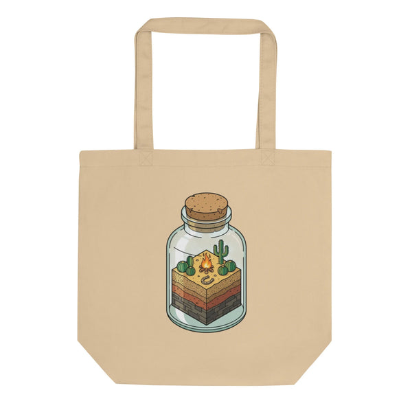 Desert Terrarium Organic Tote | Minimalist Architect-Inspired Design - Sustainable Organic Design | Detailed Alternative View