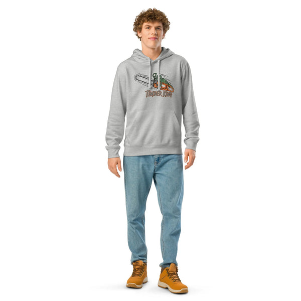 Timber King Organic Hoodie | Sustainable Logger & Arborist Streetwear - Sustainable Organic Design | Primary Mockup Front View