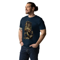 Clockwork Moss Organic Cotton Tee | Sustainable Steampunk Style - Sustainable Organic Design | Detailed Alternative View