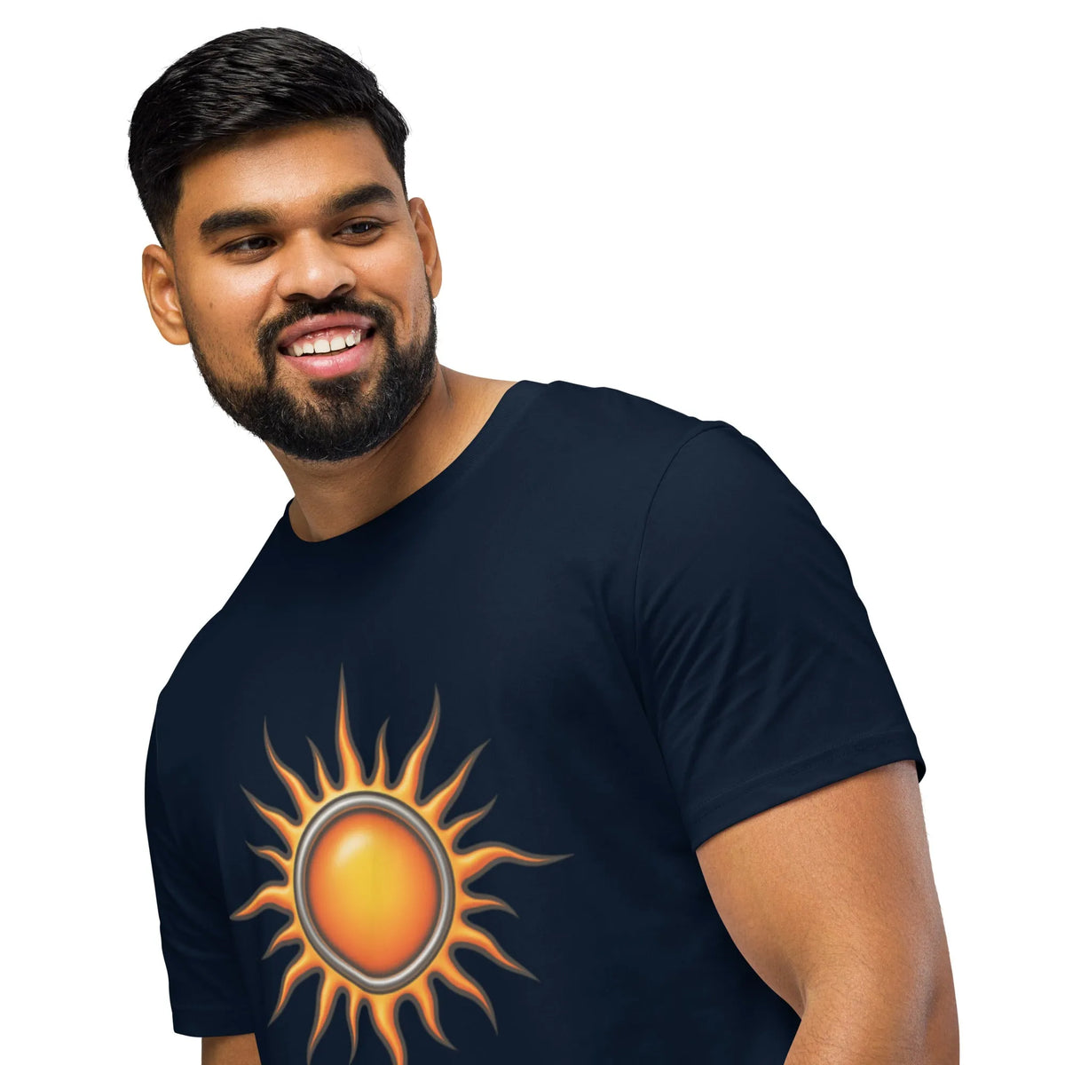 Tribal Sun Organic Cotton T-Shirt | Retro Y2K Streetwear - Sustainable Organic Design | Detailed Alternative View