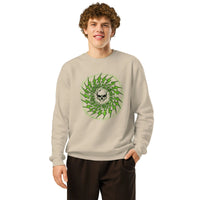 Voltage Skull Spiral Organic Sweatshirt | Sustainable Gamer Streetwear - Sustainable Organic Design | Primary Mockup Front View